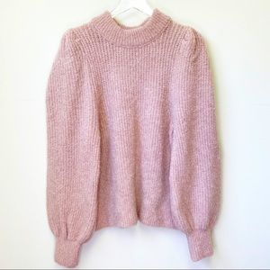 ASOS puff sleeve sweater maternity 6 light pink